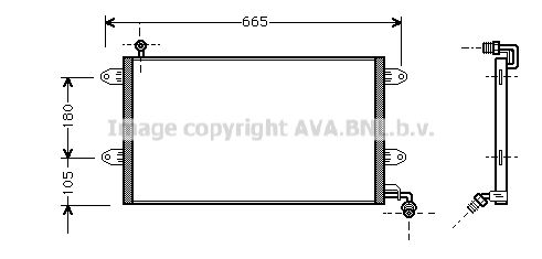 AVA QUALITY COOLING Конденсатор, кондиционер VW5137